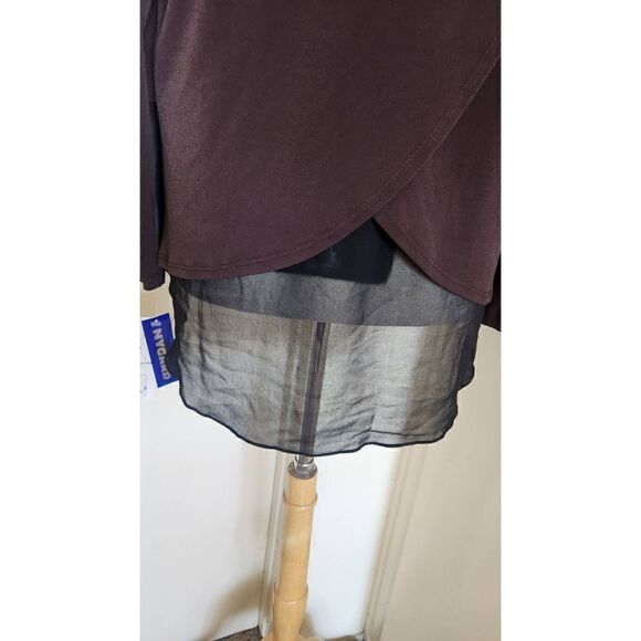 Peter Nygard Knit Brown/Black Tunic Length Long Sleeve Pullover, NWT, M - Picture 8 of 10